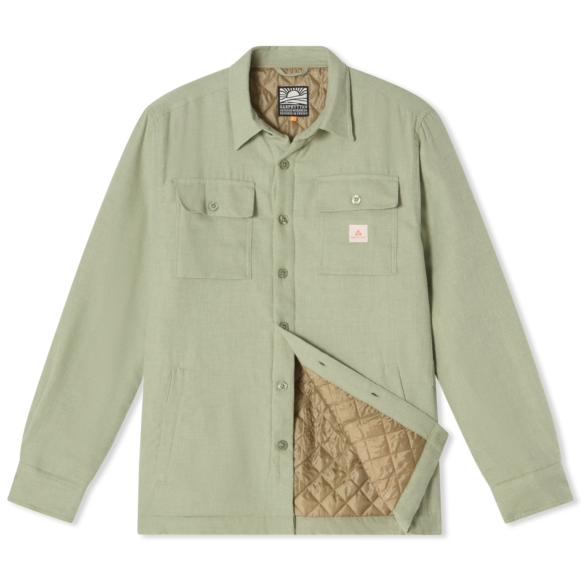 Garden Insulated Shirt Green Melange M’s